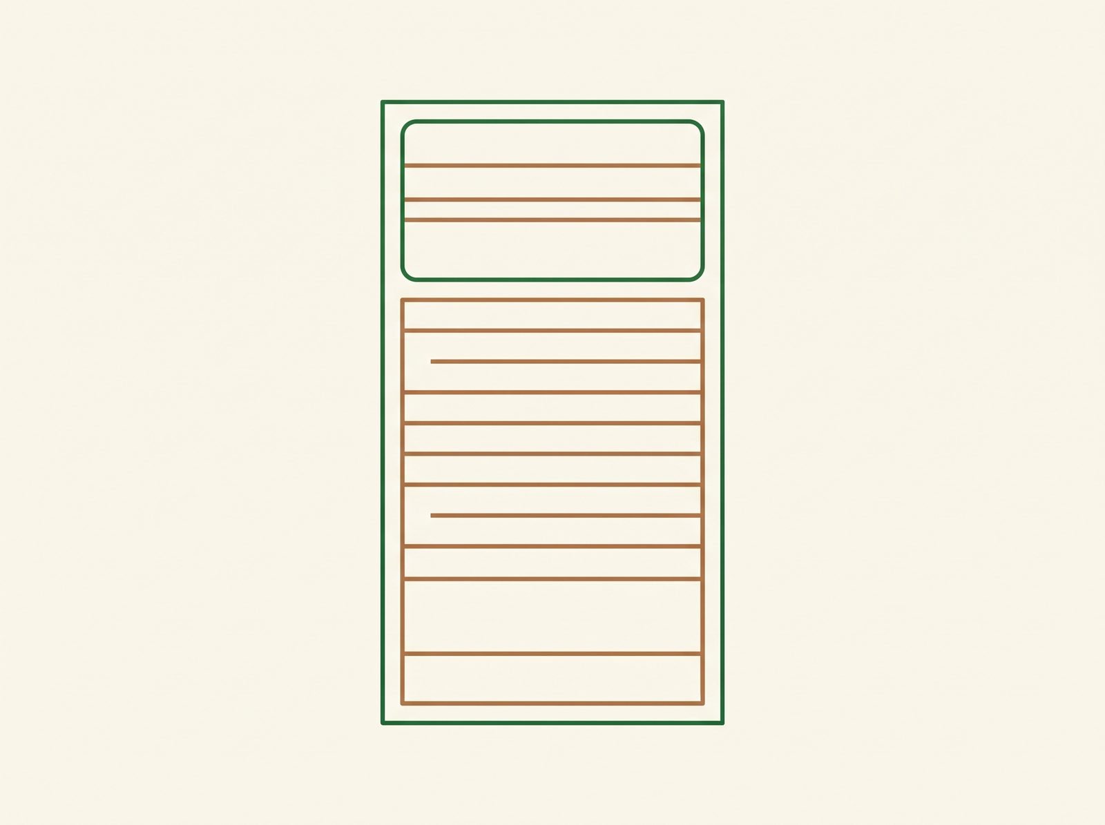 Line diagram of a carton panel divided into blank blocks for each mandatory label field